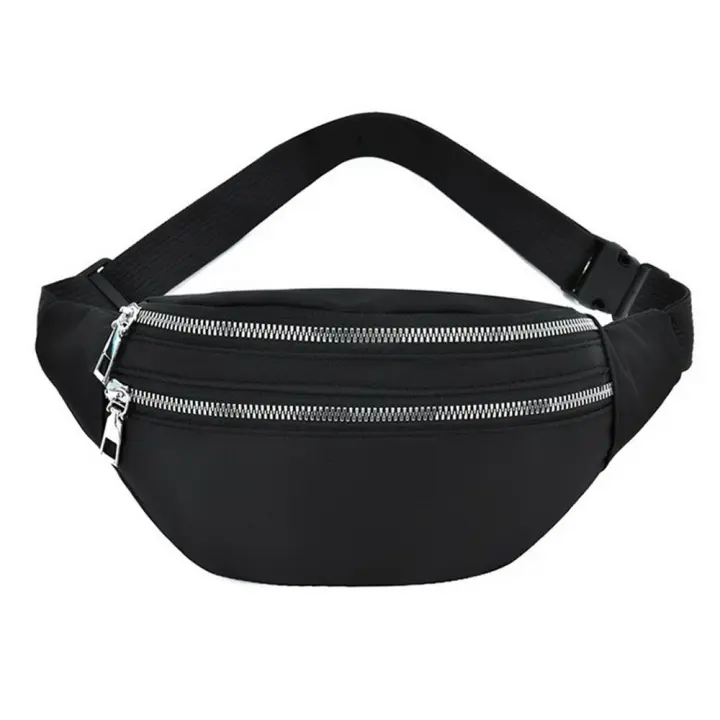 Riñonera cruzada de viaje para hombre y mujer, bolsa con cremallera para el pecho, riñonera deportiva - 1