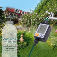 Temporizador de riego de jardín resistente al agua programa múltiple controlador de riego automático operado por batería Sensor de lluvia pantalla grande - details 4