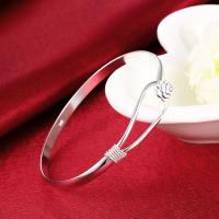 Pulsera de plata para mujer, brazalete con diseño de flores y plantas, regalo romántico - details 8
