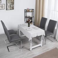 2 Piezas Sillas de Comedor Sillas de Oficina Conferencia Altura 47cm Carga Máxima 135kg Blanco - details 58