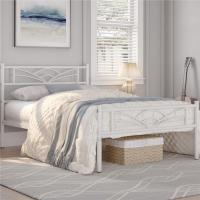 Cama Individual con Espacio Bajo Marco Metal Altura 32 cm Cama Individual con Cabecera para Colchón de 90 x 190 cm Blanco - details 11