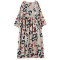 Vestido Vintage de Algodón de Manga Larga Talla Grande, Elegante y Suelto para Mujeres - details 81