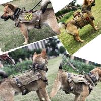 Chaleco Táctico Militar para Mascotas Correa de Entrenamiento al Aire Libre para Perros Medianos y Grandes Collar Incluido - details 20