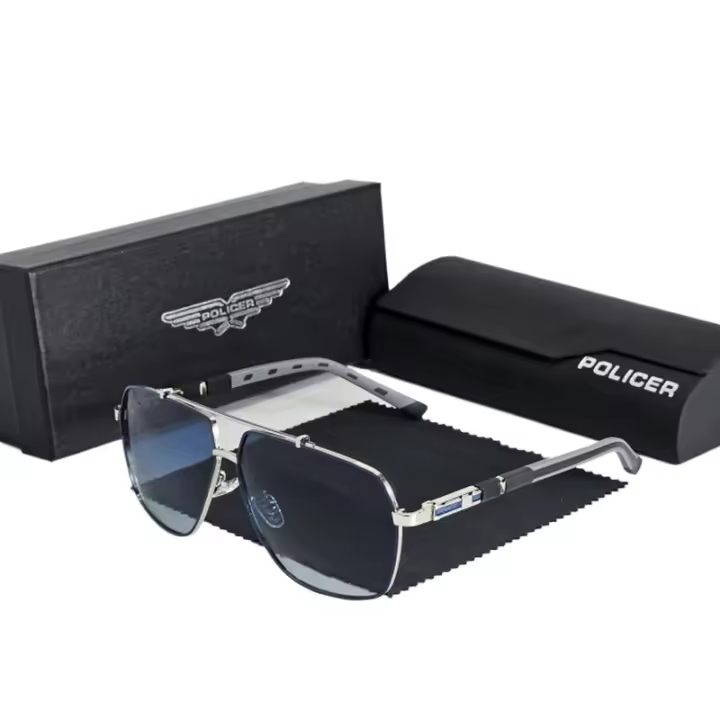 POLICER Gafas de Sol UV400 Polarizadas Rectangulares para Hombres Mujeres Lentes Anti-Reflexo Conducir Ciclismo Aventura al Aire Libre - 1