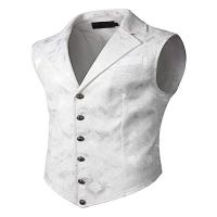 Chaleco de traje para hombre, chaleco con estampado de cuello en V, chaleco de boda para novio, traje elegante para hombre, chaleco, vestido Formal, chaqueta, chaleco, ropa de trabajo - details 7