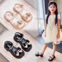 Sandalias de moda para niños verano nuevas niñas arco perla princesa zapatos suela suave antideslizante zapatos de playa - details 1