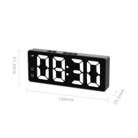 Reloj despertador LED electrónico para estudiantes, reloj Digital con Control por voz, doble repetición, 12/24H, alarmas duales - details 11