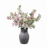 Flores artificiales elegantes de Begonia, simulación de tacto Real realista, flores de Malus, flores falsas hechas a mano, decoración de jardín al aire libre - details 9