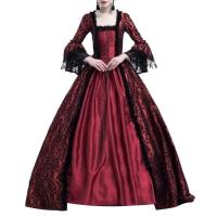 Elegante Vestido de Corte de Palacio con Cuello de Encaje Vestido de Reina Medieval para Fiesta de Halloween - details 3