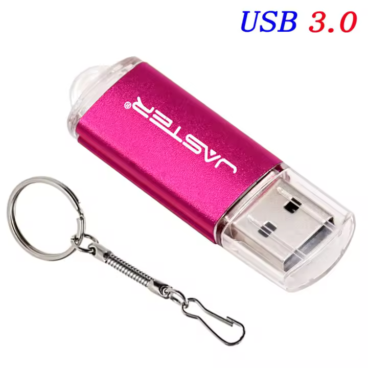 Drive de Flash USB 3.0 con Logotipo Personalizado de JASTER Tarjeta de Memoria de Negocios de 128GB con Llavero Gratis Opciones de Almacenamiento de Datos - 1