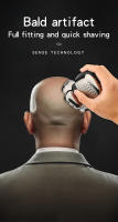 Hombres cabeza calva Afeitadora eléctrica 9 cuchillas flotantes 6 In1 cabezas barba oído nariz pelo trimmer Clipper facial Cepillos recargable Maquinillas de afeitar - details 6