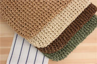 Bolso tejido de cuerda de papel informal de gran capacidad, bolso de hombro japonés y coreano, bolso tejido a mano de color sólido, bolso de viaje a casa de la serie Mori - details 11