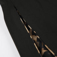 BUNO-Top corto con estampado de leopardo para mujer, camisetas de manga larga con hombros descubiertos, estética Y2K, ropa Grunge Fairycore - details 27