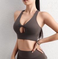 Top corto de nailon para Yoga para mujer, sujetador deportivo para gimnasio, almohadilla para el pecho, Top transpirable ajustado elástico extraíble, 6 colores - details 16