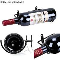 Estante de exhibición de botellas de vino montado en la pared, estante de almacenamiento colgante de Metal para almacenamiento de bebidas y botellas, 6 piezas - details 1