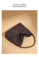 Bolso de mano tejido a mano de gran capacidad, mate, con textura moderna, versátil, para llevar al hombro, para ir al trabajo, tipo cubo, bandolera, para mujer - details 3