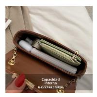 Bolso bandolera retro 2025 para mujer con cadena dorada, ligero y a la moda, cadena española. - details 1