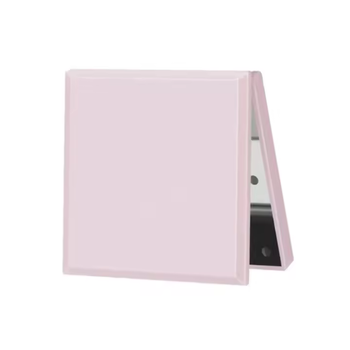 Espejo de Maquillaje Portátil de 6 LED con Luz de Aumento Pequeño Bolso, Amigable para Viajes, Rosa, Negro, Blanco, Cosméticos Plegables - 1