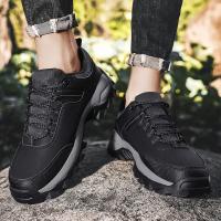 Zapatos de exterior antideslizantes para hombre, zapatillas de senderismo informales, color negro - details 7