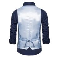Chaleco de traje azul, chaqueta chalecos sin mangas de negocios para hombre, talla asiática S-6XL, chaleco para fiesta de boda, rojo, morado, negro y gris - details 7