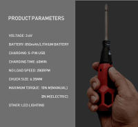 Set de Herramientas Eléctricas Inalámbricas Mini Taladro Eléctrico 3.6V Batería de Iones de Litio Carga USB Accesorios Multifuncionales DIY - details 8