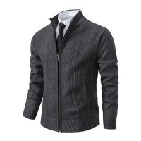 Chaqueta gruesa para hombre, cárdigan de punto con cuello levantado, cálido, para otoño e invierno - details 23