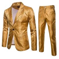 Traje de vestido de cachemir de 2 piezas para hombre, conjuntos de pantalones de Blazer de boda de fiesta - details 23