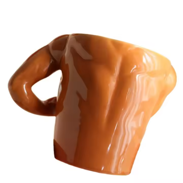 Tazas Pectorales de cerámica creativas Desayuno en casa Taza de café con leche Tazas de agua Entrenador de gimnasio para niños UP YOU Tazas de regalo divertidas Regalo de vacaciones - 1