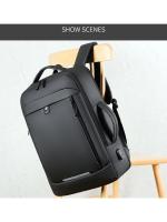 Mochila para ordenador portátil expandible para hombre, bolsa impermeable negra para Notebook, 16 pulgadas, 17 pulgadas, mochila de trabajo multifunción para negocios - details 17