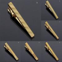 Clip de Corbata Corta para Hombres Estilo Sencillo Abrazadera de Rosa Dorada - details 3