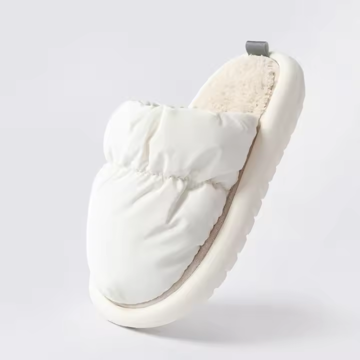 Zapatillas de algodón extraíbles y lavables para mujer, interior de invierno, hogar, antideslizante, impermeable, fondo grueso, felpa de algodón, fregona para hombre - 1