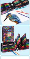 Lápices de aceite de 72 colores en caja de viaje con cremallera para dibujo rudimentario ideal para principiantes y niños - details 1