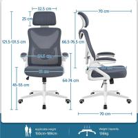 Silla de Oficina Ergonómica Silla Reposabrazo Ajustable Silla Oficina Trabajo con Reposacabeza Silla Giratoria Rosa - details 36
