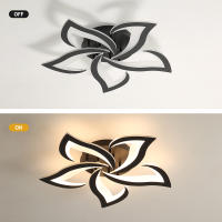 Goeco Lámpara de Techo LED 5 Cabezas 60W 7200LM Iluminación Interior Moderna Acrílico Metal - details 3