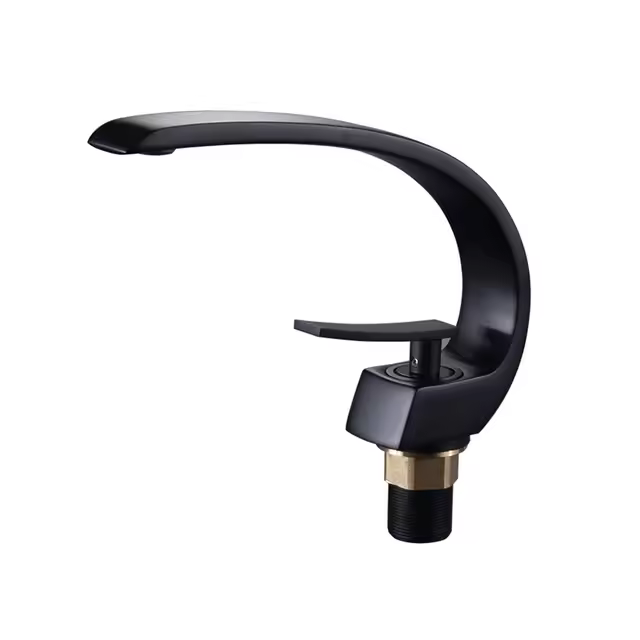Grifo de Baño Oro Rosa Blanco Baño Grifo del Lavabo Mezclador de Agua Fría Caliente Grifo del Fregadero Cubierta - 1