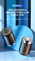 Afeitadora Eléctrica Portátil de Mini Acero Recargable, Adecuada para Adultos, Con Cuchilla de Malla Curvada, Lavable - details 1