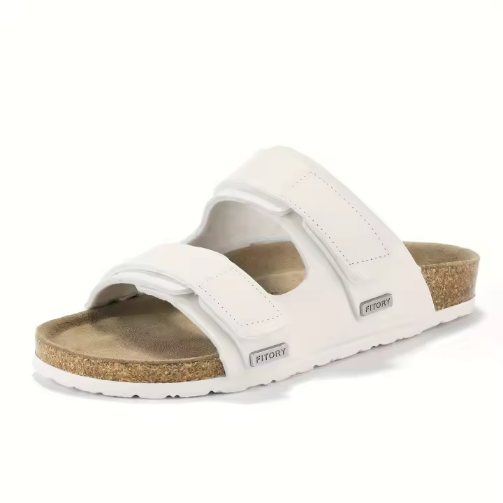 Sandalias deslizantes con soporte de arco, zapatos informales de corcho para verano - 1