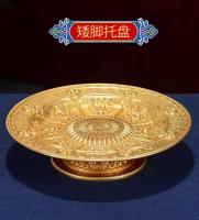 Bandeja de Cobre de Buda en Estilo Xizang Suministros de Servicio Budista para el Hogar - details 9
