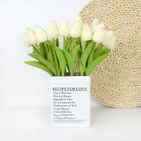 Ramo de Tulipanes Artificiales 35 cm, 10/5Pcs PE espuma Falsas Flores para Bodas, Ceremonias, Decoración del Hogar y Jardín - details 6