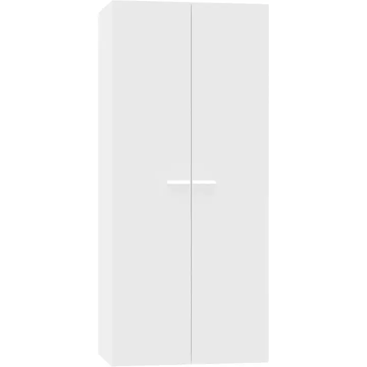 Armario Dormitorio Ropero 2 Puertas, Blanco, 180x79x52 cm(Alto x Ancho x Fondo), Mueble Auxiliar Moderno, Colección Tibet - 1