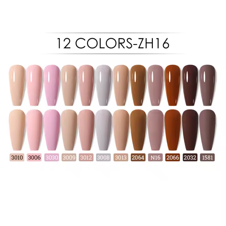Esmalte de Uñas Clou Beaute 12pcs Gel Neón Rojo Naturalide Permanente semi UV Manicura Esmalte de Uñas de marca especiales productos peligrosos - 1