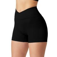 Pantalones cortos deportivos de cintura alta sin costuras para mujer de ropa deportiva - details 1