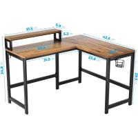 Estante de Escritorio Forma de L con Soporte de Pantalla y Gancho para Auriculares - details 2