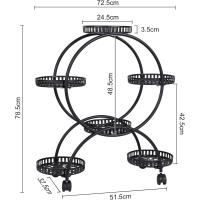 Estantería para Macetas de Metal con Ruedas Soporte Universal para 6 Niveles con Ruedas - details 3