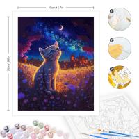 Pintura de Números DIY RUOPOTY 40x50cm Marco de Pintura para Adultos con Imagen de Gatos y Animales Propyleno Lápiz de Pintura Realista Paquete de Pintura por Números Regalo Fácil de Pintar - details 1
