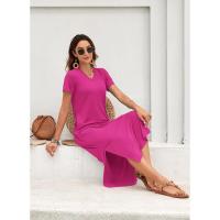 Vestido de Verano 2025 para Mujer Cuello en V, Abertura Lateral, Manga Corta, Tendencia de Moda - details 3