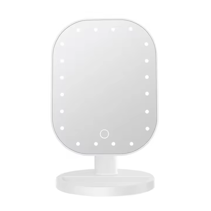 Espejo de maquillaje con luz LED, espejo de escritorio multiusos para baño y dormitorio - 1