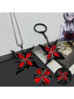 Llavero de Cosplay Genshin Impact Diseño Harbinger Rojo Rosa Gótico Colgante de Luz y Decoración - details 1