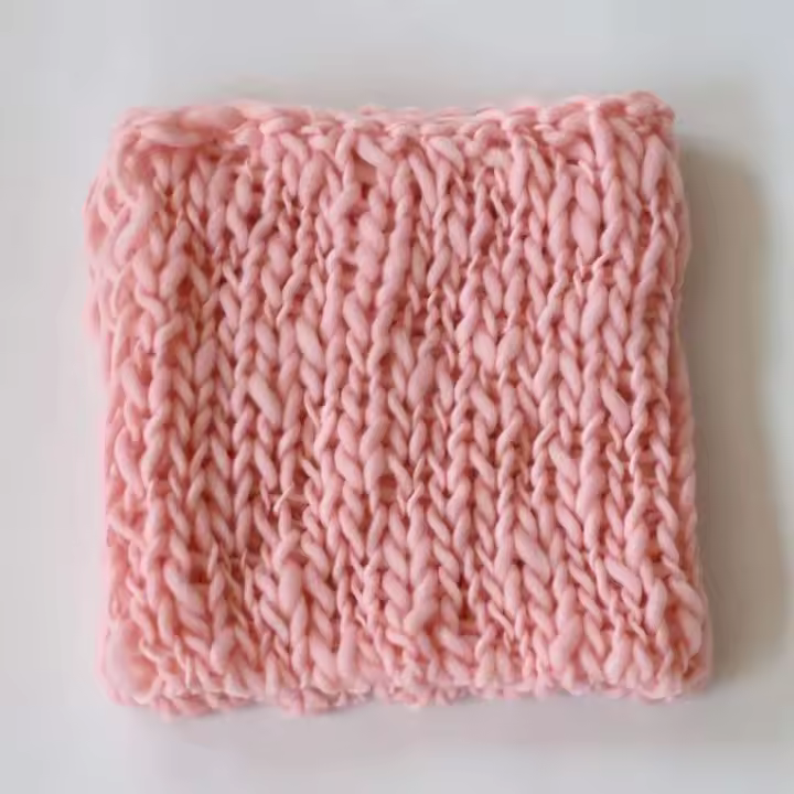 Manta de Crochet para Recién Nacidos 50x50cm Tejido Alfombra Accesorio de Fotografía de Bebé - 1