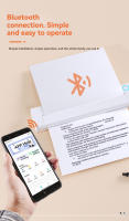 Impresora térmica A4 pequeña para el hogar, impresora fotográfica portátil sin tinta para aprendizaje, oficina y hogar, Bluetooth - details 4